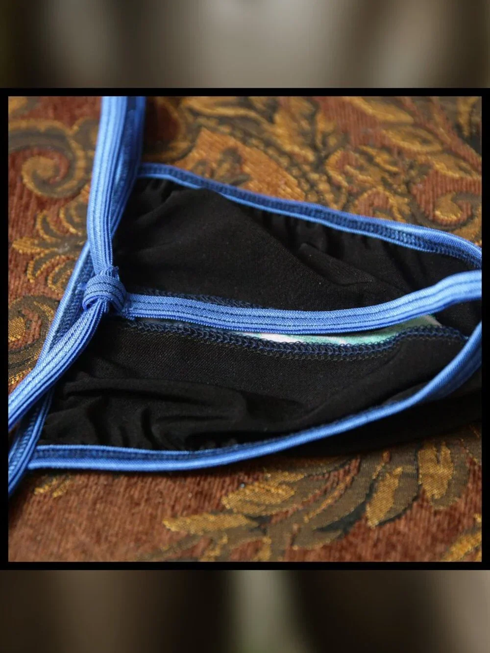 Mens BlueTones Strip down Pouch Gstring Handmade